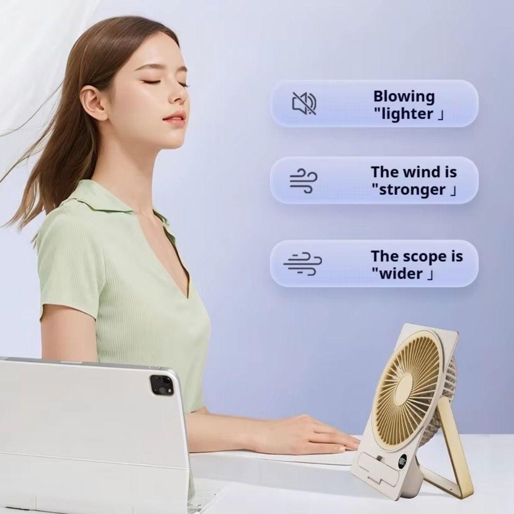 5-Speed Adjustment Portable Desktop Fan Ultra Slim Design Table Air Cooler Office