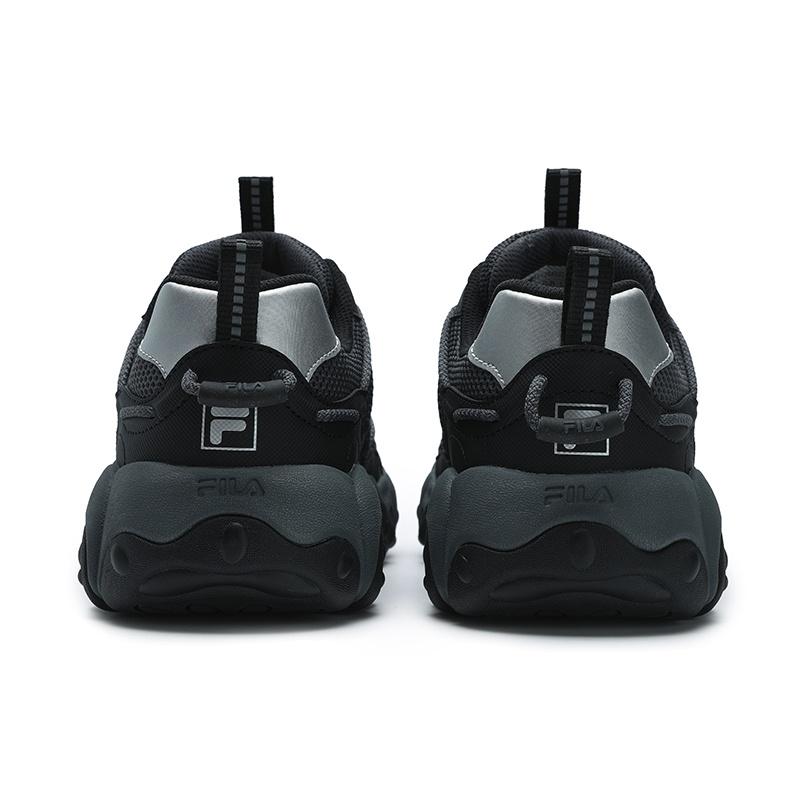 FILA FLUID Cat Paw 6 Textile, Synthetic Leather Low top Chunky Sneakers Men's Black Gray F12M522111FBD