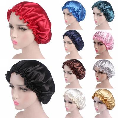 Berretti da notte in raso da donna, cappellino per capelli, copricapo, fascia avvolgente per turbante in seta