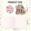 6Pcs DIY Diamond Painting Greeting Card Set Xmas Designs Rhinestone Diamond Art Mosaic Postcards for Festivals and Celebrations