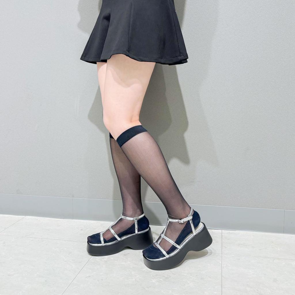 [EVOL] T-Strap Square Platform Sandals