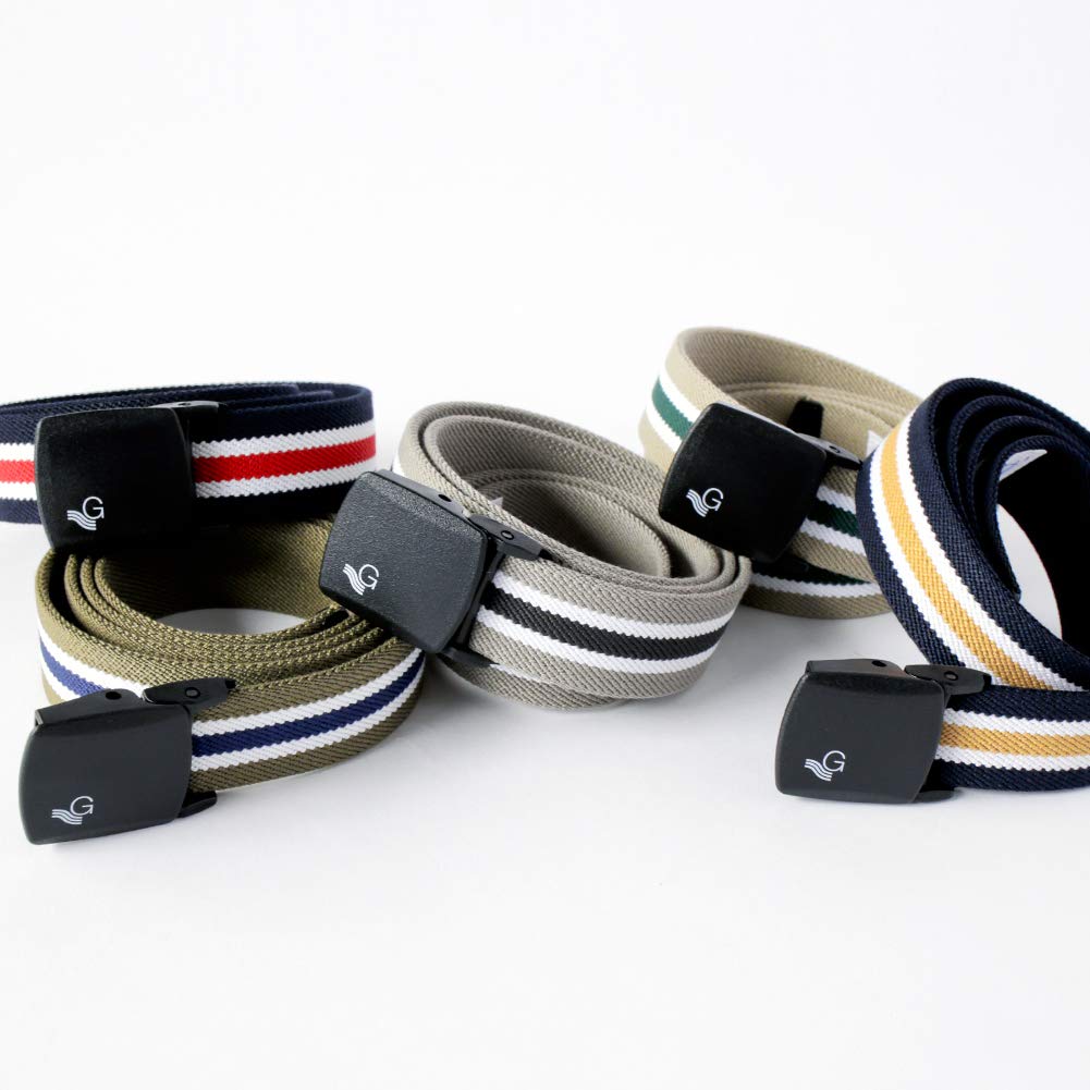 GEVAERT Black Buckle Center Made In GI Stretch Stretchable Fashionable Canvas Fabric Work Gray Belt, Line, Japan, Belt, Men's & Women's, Material,