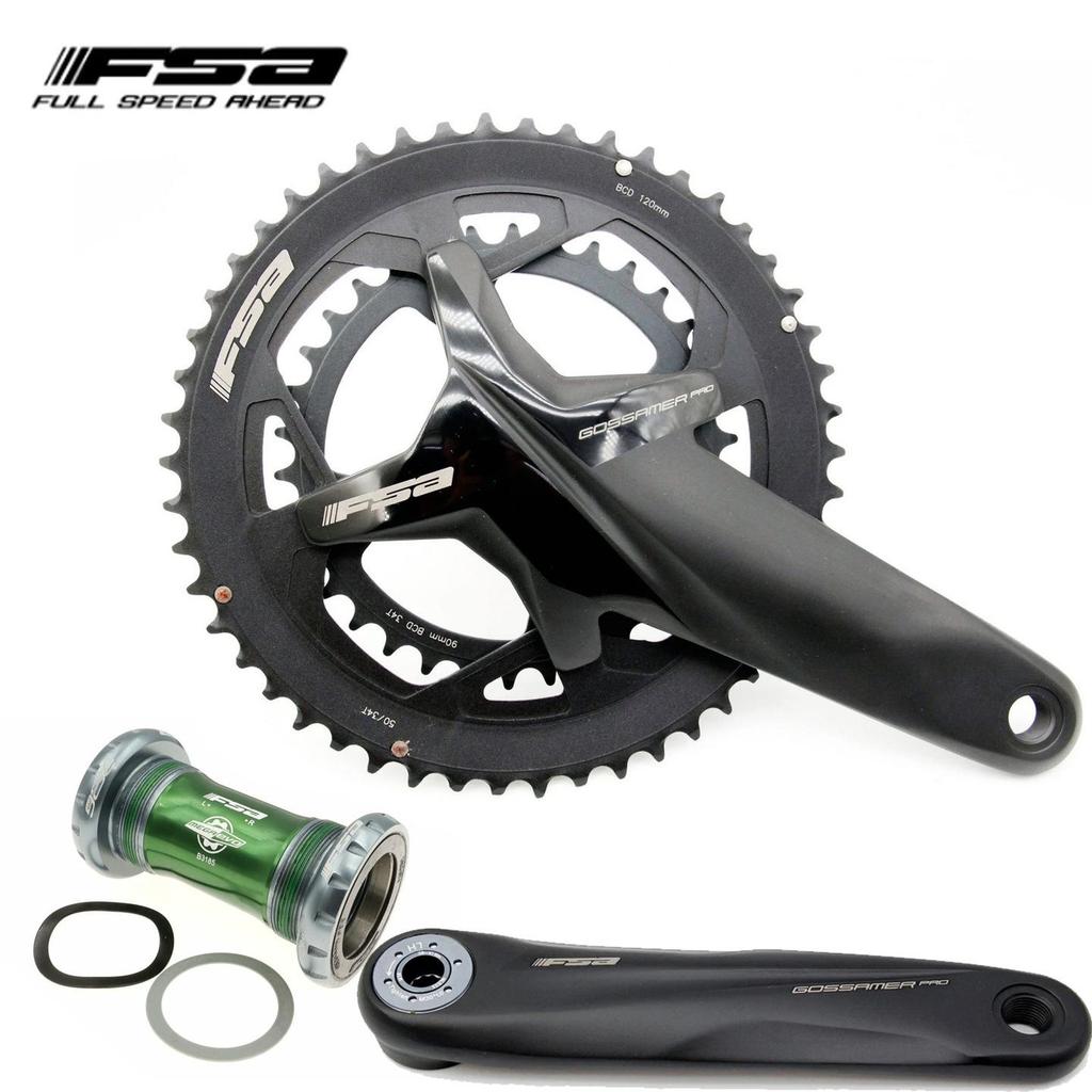 FSA BB30 BB386EVO 50-34T 11/12-Speed Road Bike Crankset Chainring