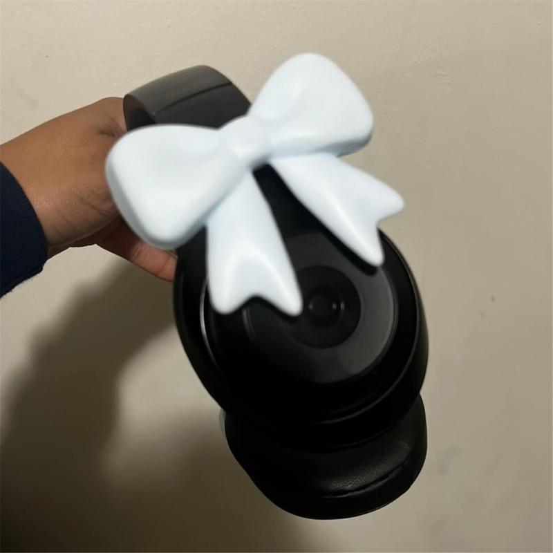 2Pcs Nonslip Silicone Bowknot Headphone Accessories Secure Running Gym Activities Comfortable Wear Decoration Gift
