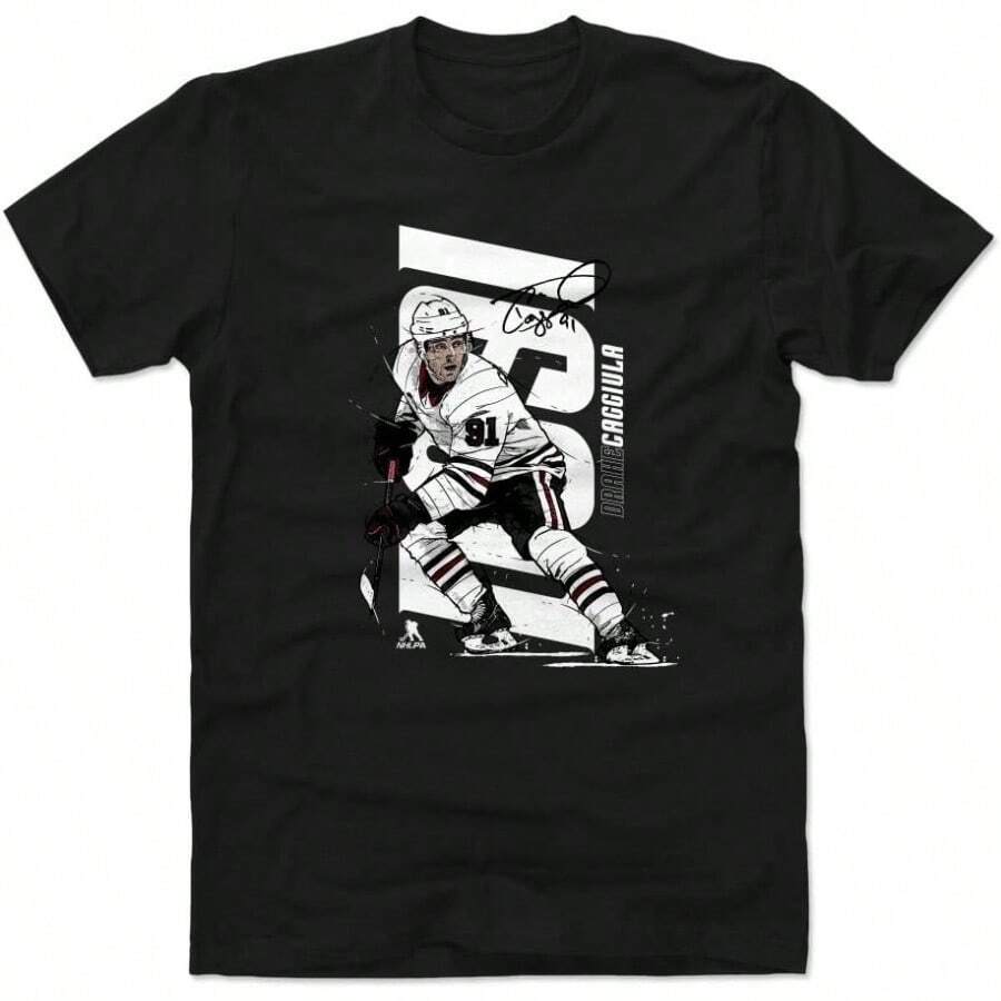 500 LEVEL Drake Caggiula Shirt - Chicago Hockey Men s Apparel - Drake Caggiula Vertical.Jpg S