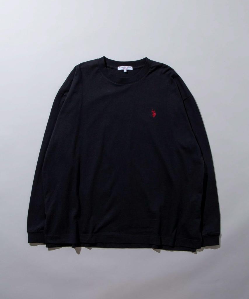 WEGO USPOLO Embroidered Size Black Men's One-Point T-Shirt, M,