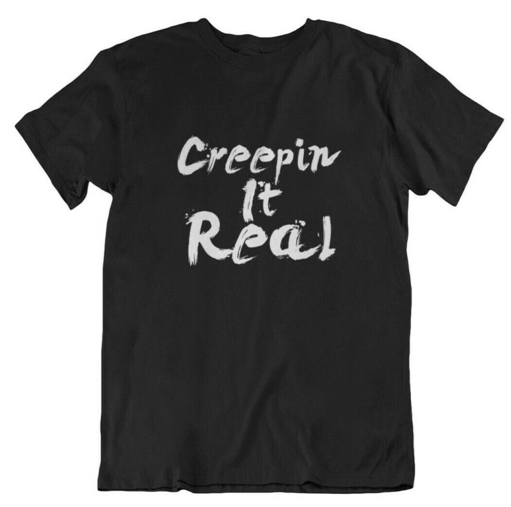 Creepin It Real T Shirt Halloween Tee Funny Spooky Shirt Scary Graphic Fall Top L