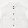 2026 Womens Utility Vest Drawstring Elastic Waist Button Pockets Stand Collar W06 61759