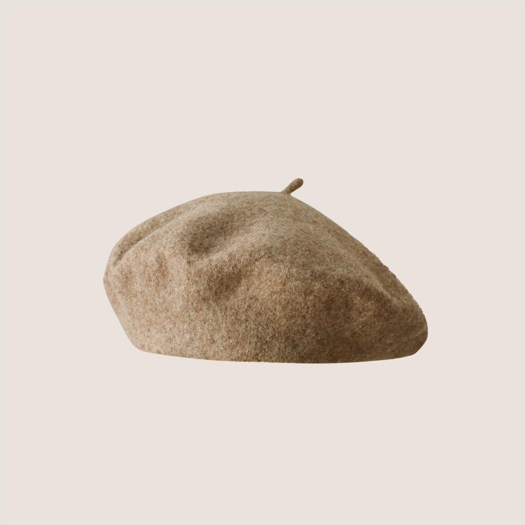 Vintage Wool French Beret for Women Solid Fashion Simple Casual Beret Solid Classic Breathable Soft Comfortable Hat for Fall Winter