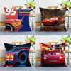 1PC Cartoon L-lightning Anime M-mcQueen Pillow Case Square Bedroom Sofa Leisure Comfort Cushion Car Home Decoration
