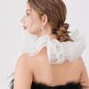 Elegant Mesh Ruffle Layer Fake Collar Decoration Shawl Shirt Blouse Tulle Neck Decor Party Neckwear Cosplay Costume Accessories