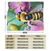 Bee and Flowers Blanket Girls Flannel Throw Blanket For Bedroom Soft Design Quality Bedspread Gift