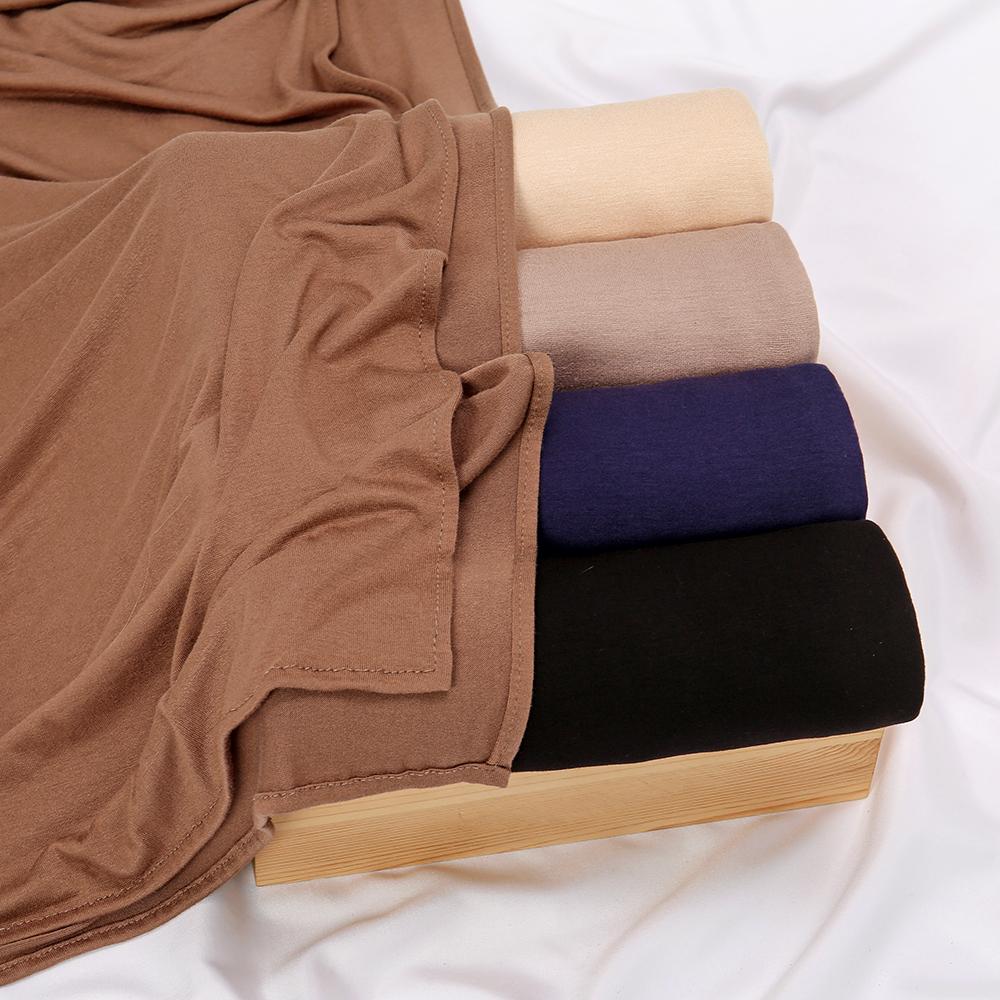 Women Instant Hijab Turban Cotton Jersey Hijab Soft Forehead Cross Instant Hijab Shawls Wraps Muslim Stretch Head Scarf Headband