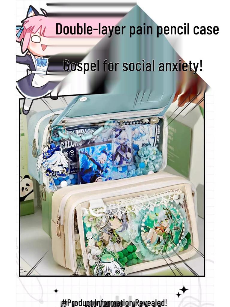 Large-Capacity Transparent Pencil Case for Girls - Souvenir Set
