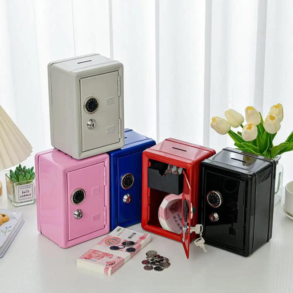 Household Insurance Box Vertical Mini Metal Safe Car Safe Key Insurance Cabinet Desktop Decoration Piggy Bank Child Gift