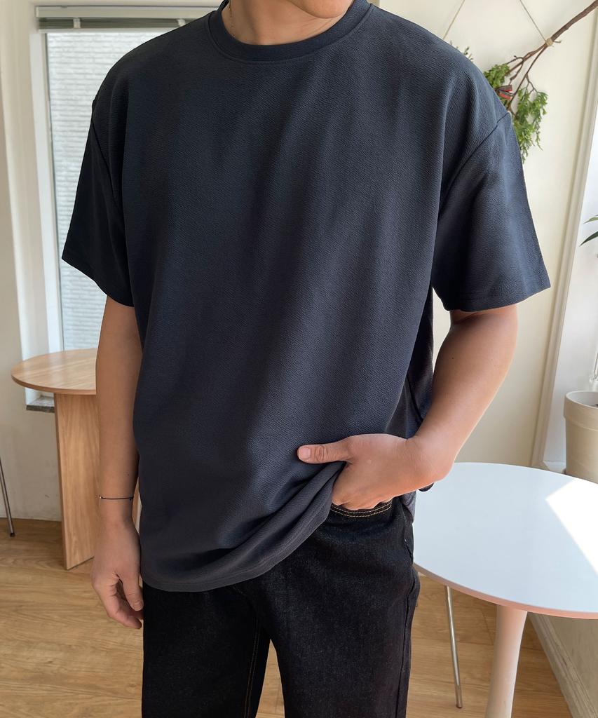 BYMONO [Big Sizes M-8Xl] Wrinkle-Free Basic Short Sleeve T-Shirt (Type B)