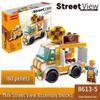 Lego-Compatible Street View Snack Street Mini City Building Toys for Kids - Creative Gifts for Boys & Girls