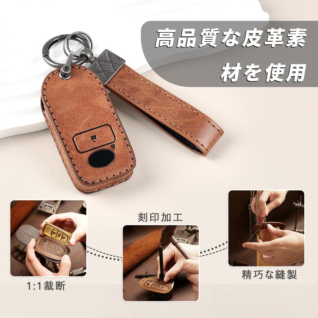 OFFCURVE Car RAIZE/ROCKY/TOYOTA/DAIHATSU Compatible Key Cover Luxury Leather Smart Key Case Key Cover Stylish