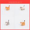 Wooden Cat Handcrafted Carving Modern Art Desktop Decor For Gift Giving