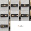 Men Women Toilet Signs WC Signage Shopping Mall Office Buildings Door Plates Reminder Indicator Plaque Public Toilet Guide Sign