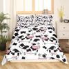 Milk Cow Wild Animals Pattern Duvet Cover Set King Queen Size Polyester Comforter Cover For Kid Girl Bedding Set With Pillowcase