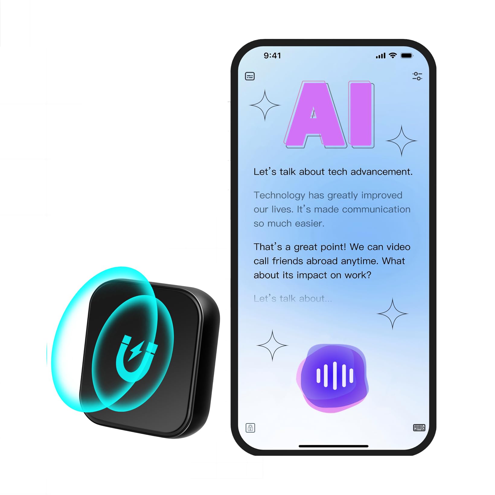 

2025 980-годинний 64 ГБ AI диктофон, Компактний, Високочутливий, Довготривалий запис, Компактний, IC-рекордер, Пристрій для запису голосу, Запис одним дотиком