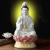 Vintage Buddha Black Guanyin Head God Rhinestone Obsidian Pendant Necklace Bead Unisex Men Women Fashion Gothic Amulet Talisman Jewelry Party Gift