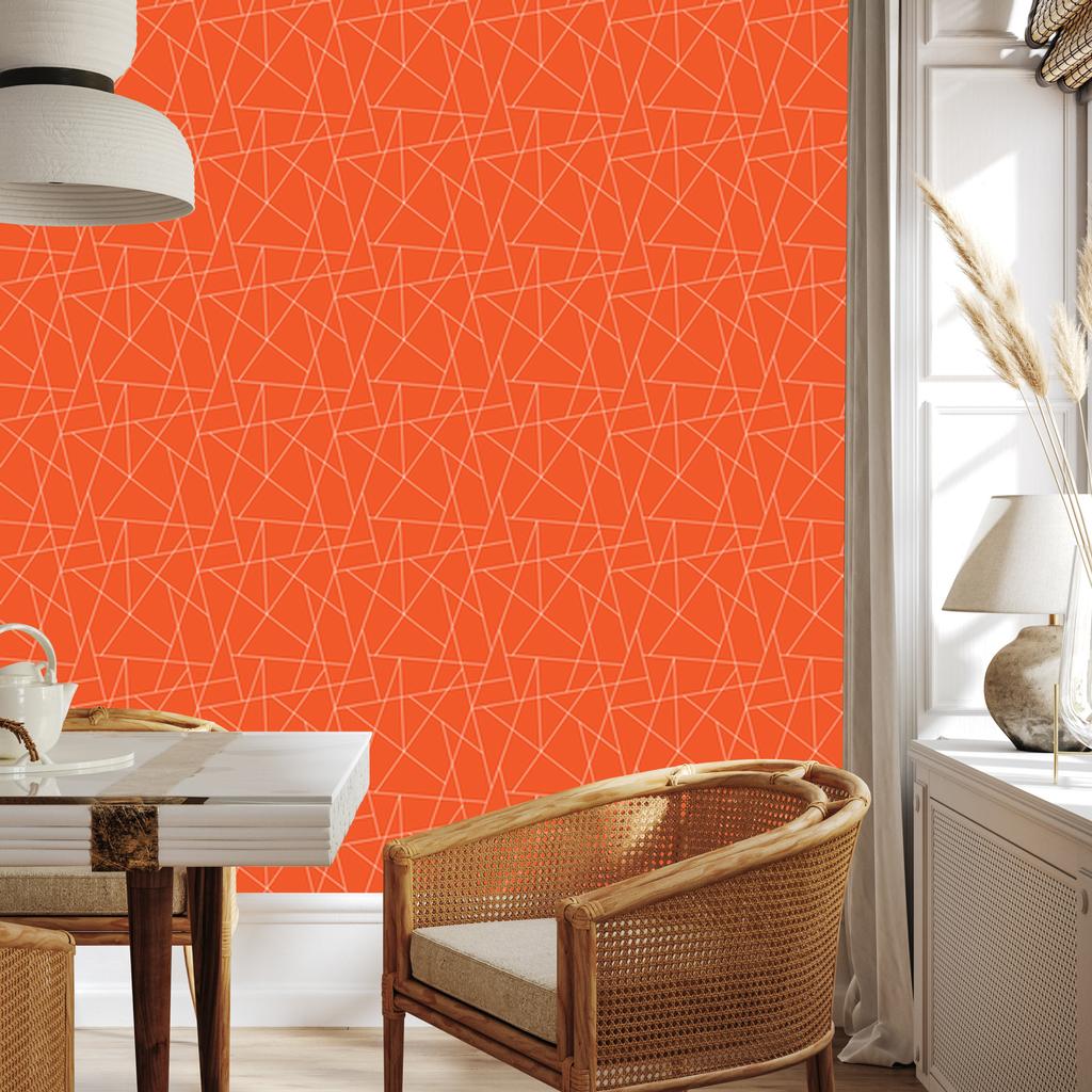 Wallpaper Geometric pattern peach, peach center 50x1000