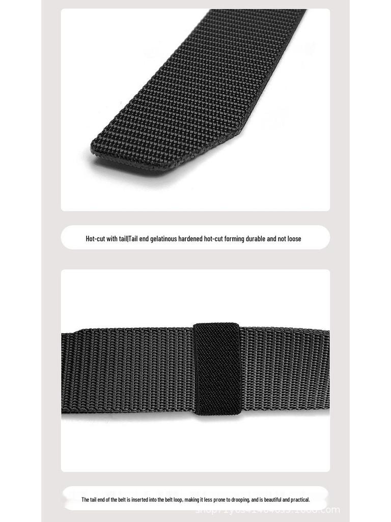 Men's Durable Non-Slip Woven Leather Belt with Alloy Buckle