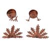 2 PCS Thanksgiving Turkey Candle Holder Iron Brown Stable Base Turkey Tea Light Candle Holders for