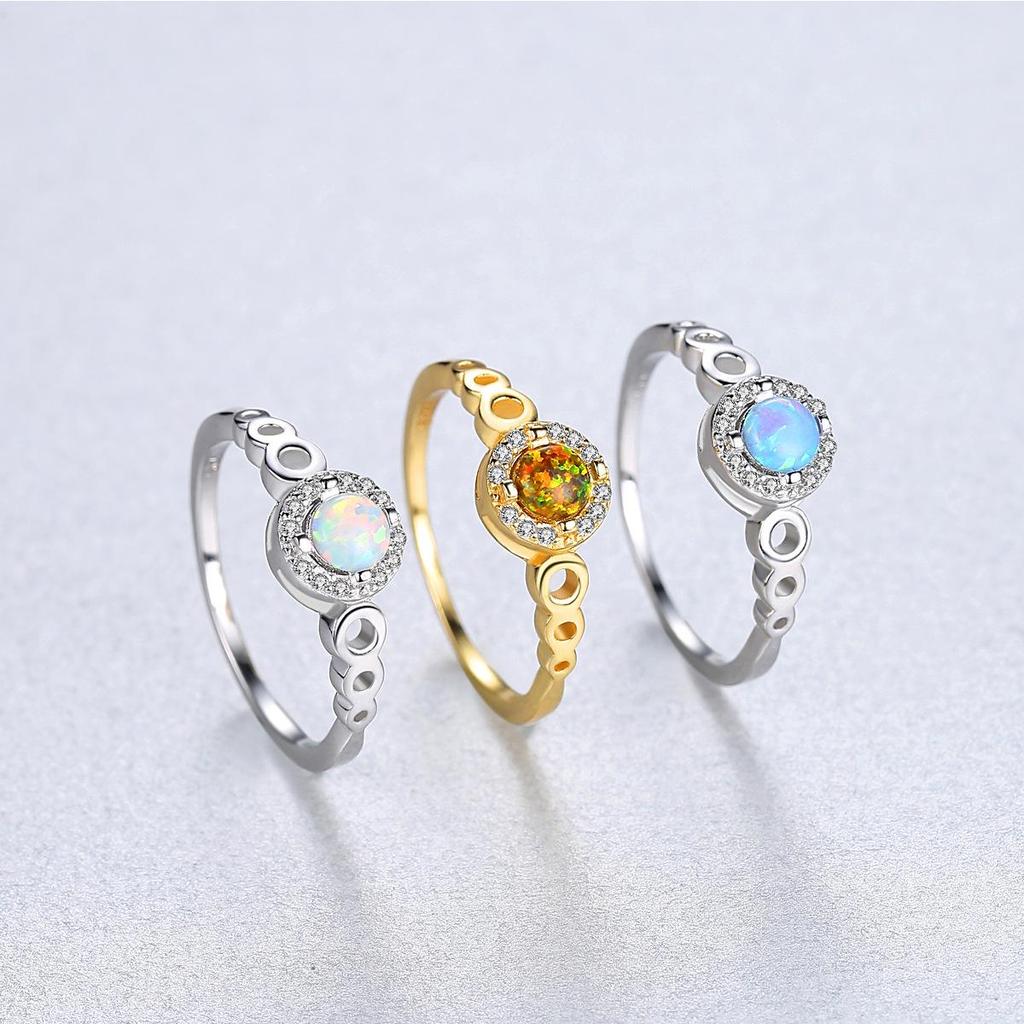 PAG&MAG Opal Ring: 925 Silver, European & American Fashion, High-End Versatile Jewelry for Women