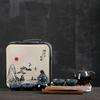 Ceramic goods kiln change portable travel tea set business company gift