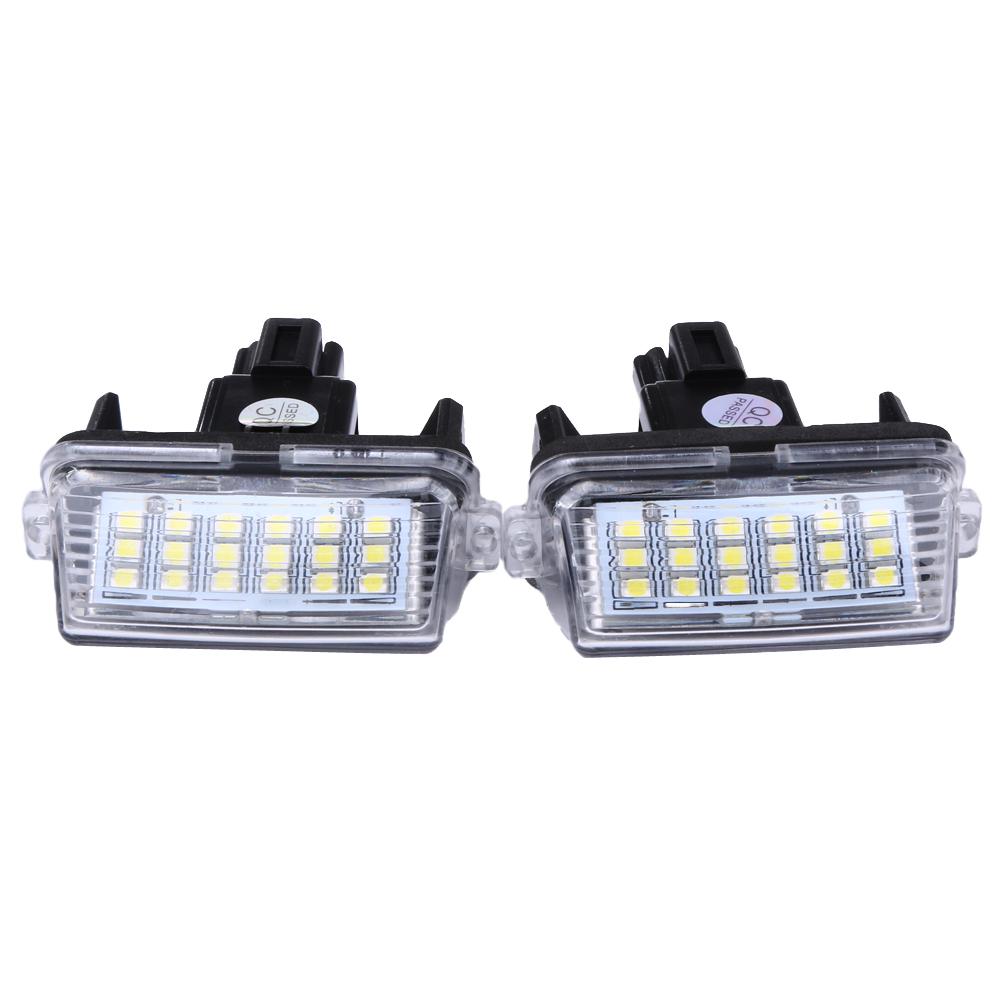 2pcs 12V 18LED 6000k Car LED Bulb License Plate Light Parking Lamp Car External Lights for Toyota Camry Yaris License Light Lamp