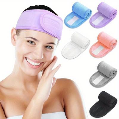 1ks Facial Spa Čelenka Make-up Sprcha Vanička Sportovní Páska do vlasů Froté Nastavitelná strečová zábal na ručník