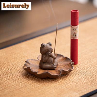 Lotusteich, Frosch, lustiger Faden, Weihrauchbrenner, Aromatherapieofen für den Innenbereich, Zen, Yoga, Schlafen, Adlerholz, Räuchergefäß, Halter, Handwerk