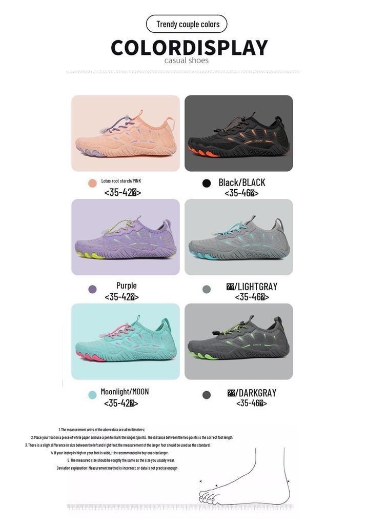 Unisex Quick-Dry Water Shoes: Canyoning, Wading, Barefoot, Diving, Beach & Cycling Footwear