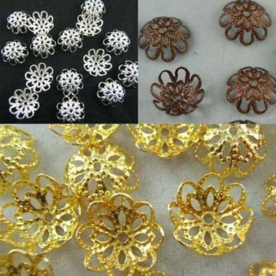 200 pezzi di moda fiore cavo 9 mm tappi di perline risultati di gioielli perline sciolte fai da te