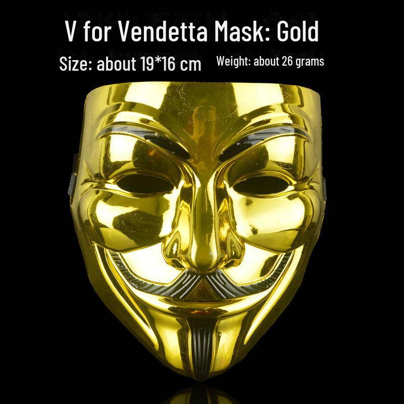 Máscara de Película V de Vendetta para Halloween: Vendetta Face, Stranger V, Danza callejera, Máscara de anciano