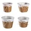 Paper Rope Braided Braided Flower Pot Waterproof Woven Basket Plant Pot  for Indoor Outdoor Plants