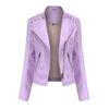European Size New Women's Leather Jacket Women's Short Jacket Slim-fit Thin Leather Jacket Women's Biker Suit