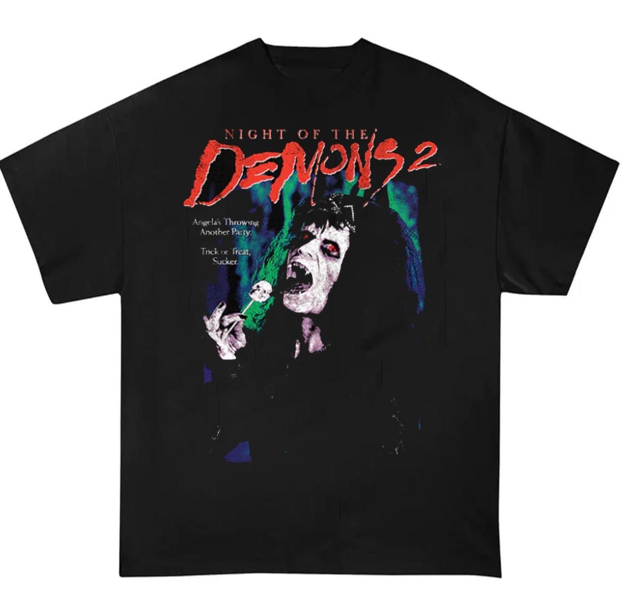 Night of the De.mon 2 Graphic T-Shir Retro Horror Movie Gift Halloween XXXL