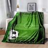 Soccer Football Field Print Flannel Blanket Soft Warm Throw Sofa Bedroom Game Room Birthday Gift Indoor Home Bedding Decor