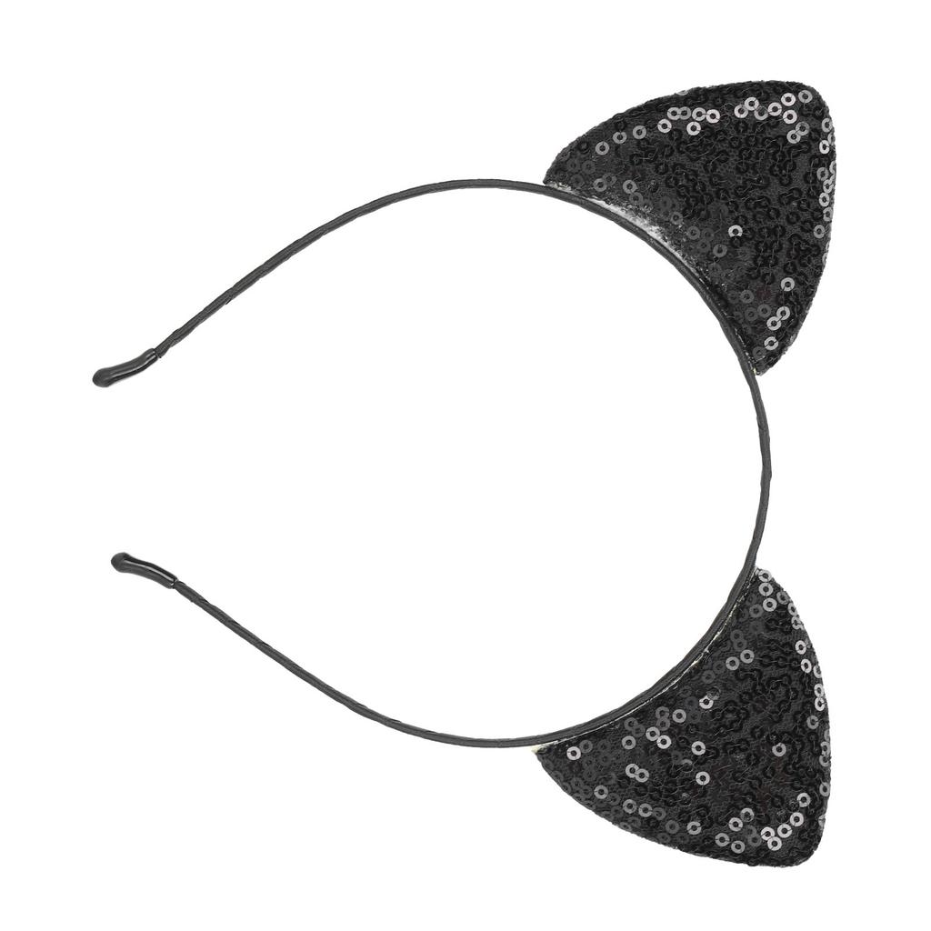 Reversible Sequin Cat Ears Headband Shiny Cat Ear Hair Hoops Women S Kitty Hair Accessories