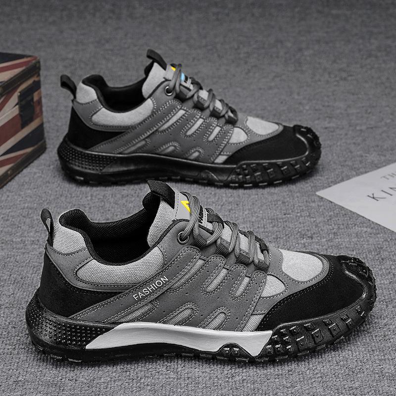

Labor insurance men s shoes 2024 new summer breathable construction site work men s outdoor sports non-slip mountaineering tide shoes 44 сірий колір