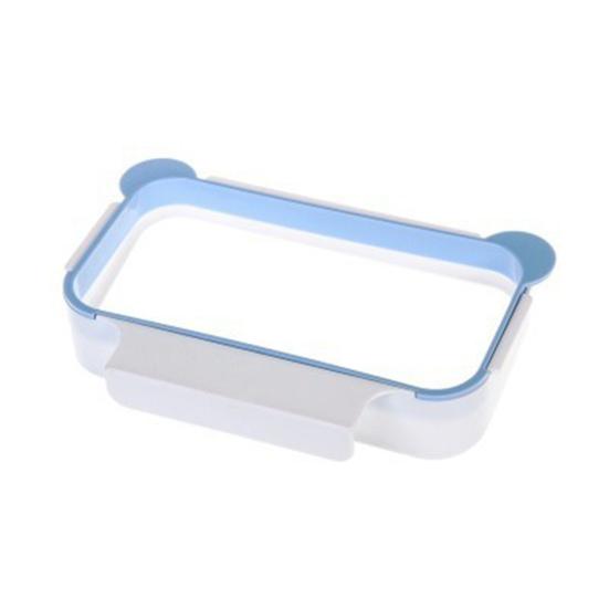 

Без заусенцев Держатель для мусорного мешка Дверца Задняя часть Дизайн Удобный мусорный бак Мусор синий