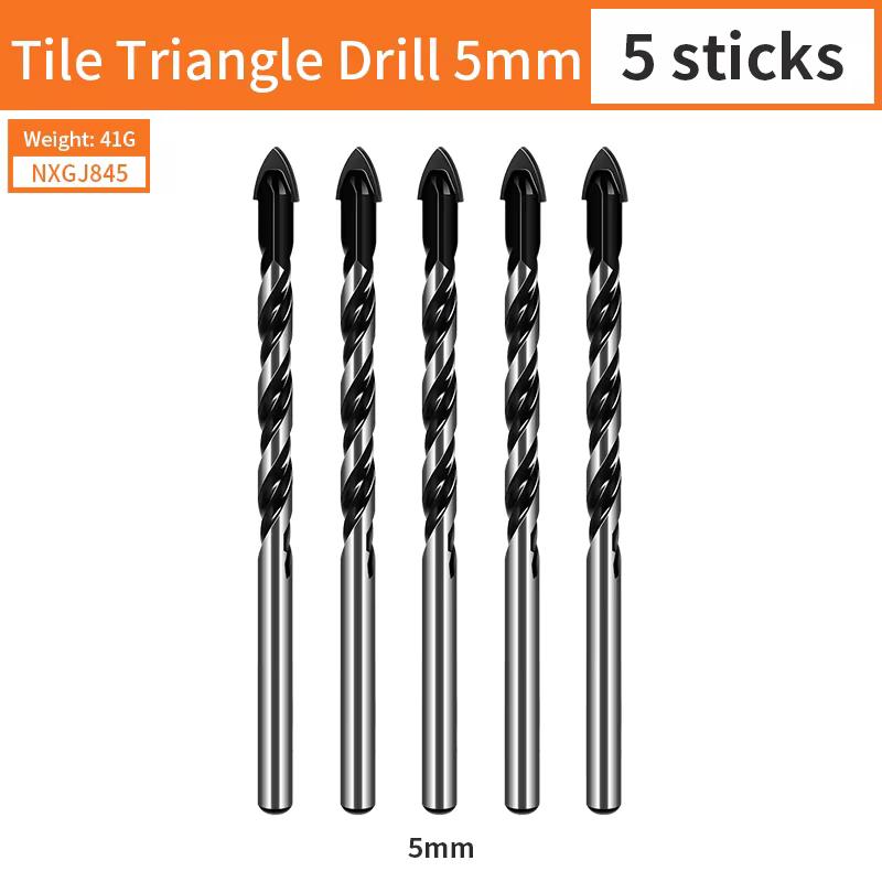 Newshark Tile Triangle Drill Bit Set Multifunctional Metal Drill Kit Ceramic Concrete Brick Punching Hole Drill Bits 6 8 10 12mm