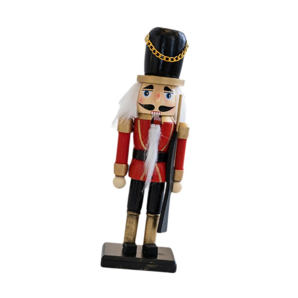 Wooden Christmas Nutcracker Traditional Classic Decoration Christmas Ornament for Kids Gifts Home Centerpiece Parties Table