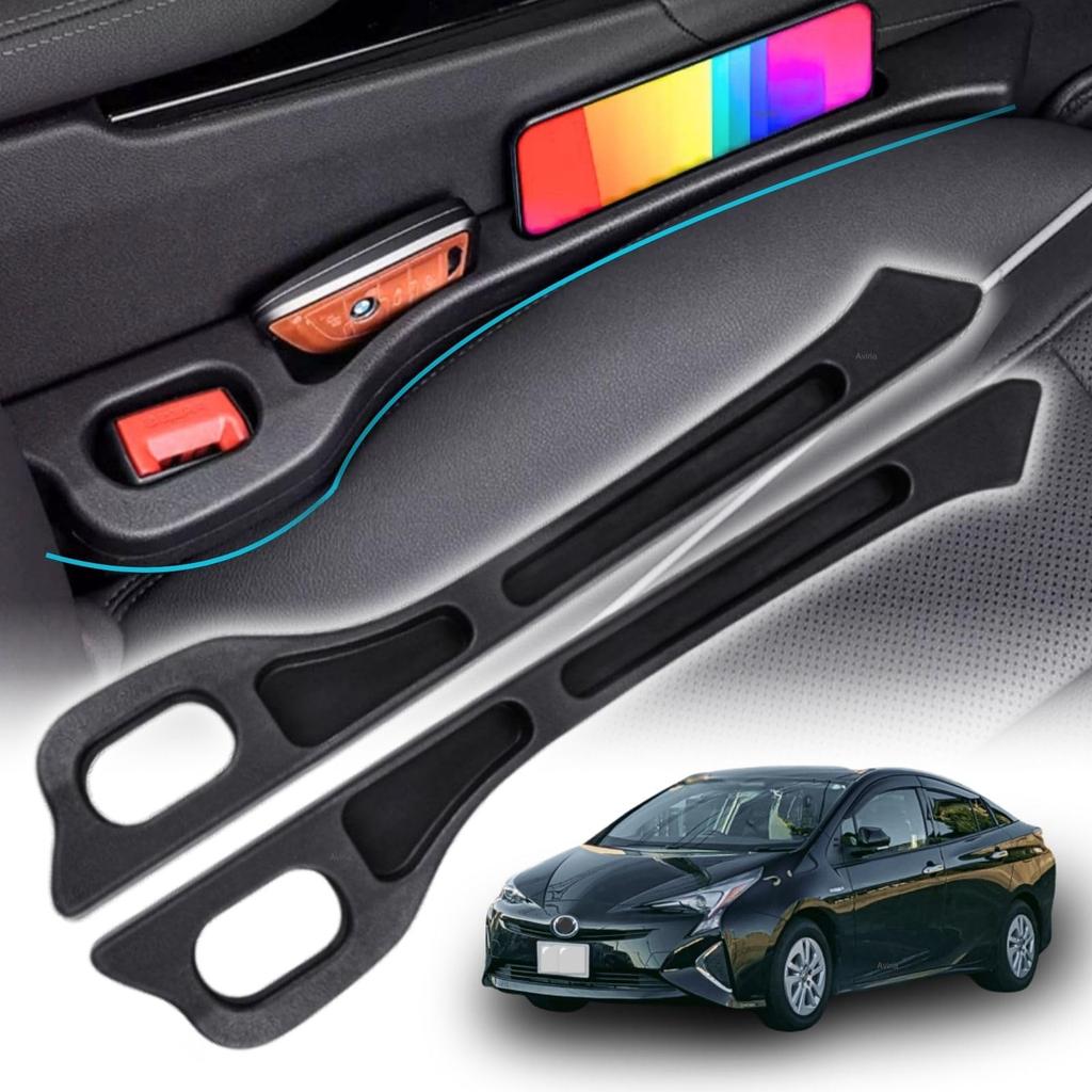 Aviria Gap Filler Cushions for Toyota Prius 50 60 Set of 2 and Driver and Passenger Seat Prevents Small Items from Custom Interior Car Seat Gap