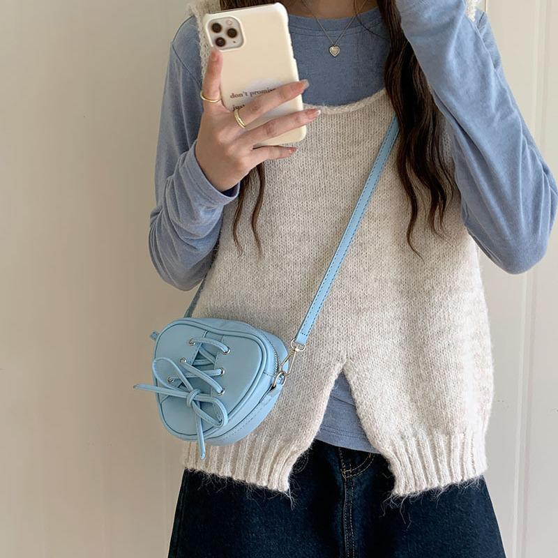 2025 Korean-Inspired Ladylike Ballet Heart Bag - Women's Handbag, Shoulder & Crossbody