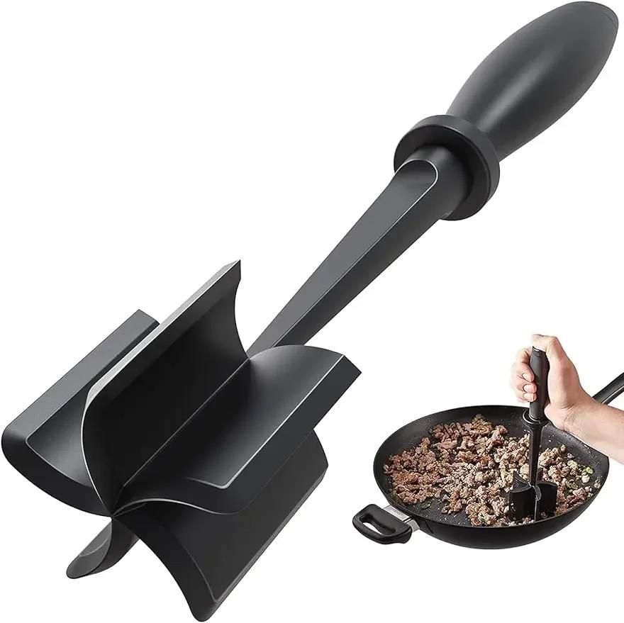 Nylon Meat Chopper Smasher Tool for Ground Beef Turkey Hamburger Kitchen Cooking Utensil